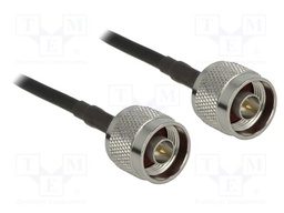 Cable; 1m; N male,both sides; black; Øcable: 4.95mm; 50Ω