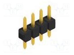 Connector: pin strips; pin header; male; PIN: 4; 2.54mm; THT; 1x4
