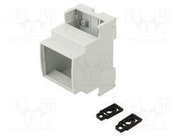 Enclosure: for DIN rail mounting; Y: 90mm; X: 53.7mm; Z: 65.2mm; ABS