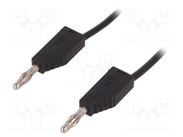 Test lead; PVC; 0.5m; black; 32A; 60V; Cond.cross sec: 2.5mm2