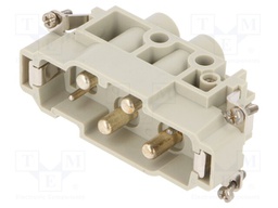 Connector: HDC; contact insert; male; C146; 6+PE; size E16; 400V