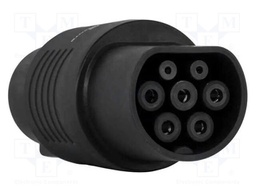 Adapter; black; 10A; Type 1,Type 2; 102/250VAC; automotive; 0÷40°C
