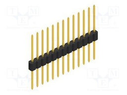 Connector: pin strips; pin header; male; PIN: 13; 1.27mm; THT; 1x13