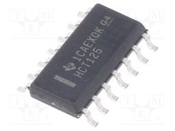 Bus Buffer, 74HCT125, 4 Channels, 6 mA, 4.5 V to 5.5 V, SOIC-14