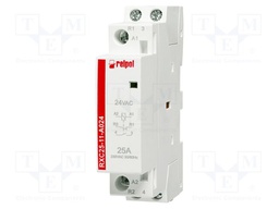 Contactor: 2-pole installation; 25A; 24VAC; NC + NO; IP20; RXC25