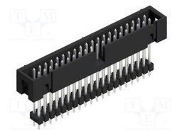 Connector: pin strips; pin header; male; PIN: 40; 2.54mm; THT; 2x20