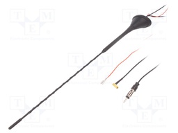 Antenna; 0.41m; AM,DAB,FM; with amplifier; 5m; 12VDC; 10dB