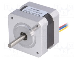 Motor: stepper; 12VDC; Shaft: smooth; max.16mNm; 42x42mm; 330mA
