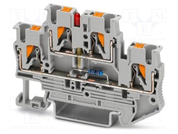 Splice terminal: rail; 20A; 500V; push-in; PA; L: 45.9mm; 0.14÷4mm2