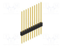 Connector: pin strips; pin header; male; PIN: 10; 1.27mm; THT; 1x10