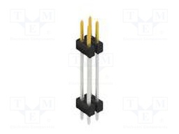 Connector: pin strips; pin header; male; PIN: 4; 2.54mm; THT; 2x2