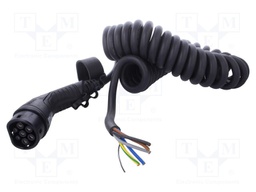 Cable: eMobility; 480V; 26.6kW; wires,Type 2; IP44; 4m; 32A