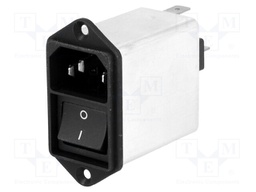 Connector: AC supply; socket; male; 6A; 250VAC; IEC 60320; -25÷85°C