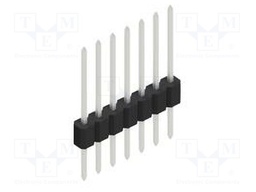 Connector: pin strips; pin header; male; PIN: 7; 1.27mm; THT; 1x7