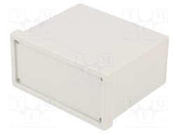 Enclosure: panel; X: 93.6mm; Y: 75.2mm; Z: 46.2mm; ABS; grey