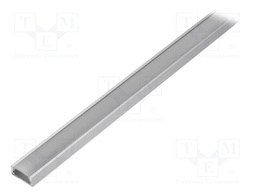 Profiles for LED modules; transparent; surface; L: 1m; aluminium