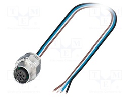 Connector: M12; socket; PIN: 4; female; 250V; straight; IP67; cables