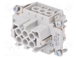 Connector: rectangular; Type: with earthing; Pitch: 44x27mm; 500V