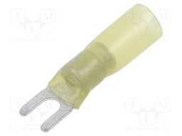Tip: fork; M4; 4÷6mm2; crimped; for cable; insulated; yellow