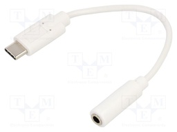 Cable; stereo,USB 2.0; Jack 3.5mm 3pin socket,USB C plug; 140mm