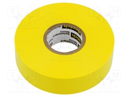 Tape: electrical insulating; W: 19mm; L: 20m; Thk: 0.18mm; yellow