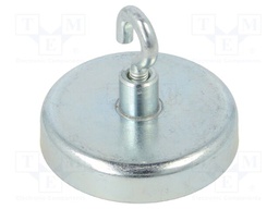 Magnet: permanent; hard ferrite; 125N; 40mm; with hook