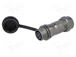 Plug; female; ST12; PIN: 3; IP67; 5÷8mm; 13A; soldering; for cable
