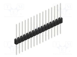 Connector: pin strips; pin header; male; PIN: 16; 1.27mm; THT; 1x16