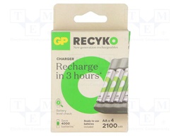 Charger: microprocessor-based; Ni-MH; Size: AA,AAA