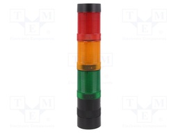 Signaller: signalling column; red/orange/green; 24VDC; 24VAC