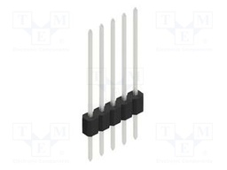 Connector: pin strips; pin header; male; PIN: 5; 1.27mm; THT; 1x5