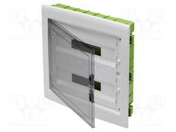 Enclosure: for modular components; IP40; plaster embedded; white