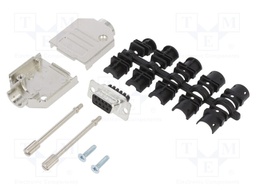 D-Sub; PIN: 9; female; shielded; straight; screw terminal; UNC4-40