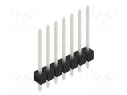 Connector: pin strips; pin header; male; PIN: 7; 2.54mm; THT; 1x7
