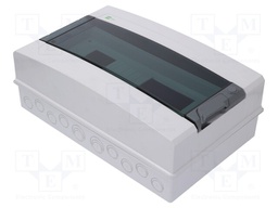 Enclosure: for modular components; IP65; light grey; ABS; 400V