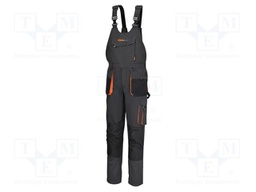 Dungarees; Size: XXXXL; grey; on suspenders; 180g/m2
