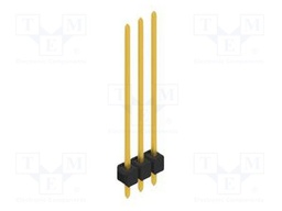 Connector: pin strips; pin header; male; PIN: 3; 2.54mm; THT; 1x3