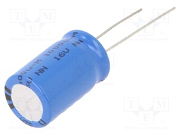 Capacitor: electrolytic; 1mF; 16VDC; Ø12.5x20mm; ±20%; -40÷85°C