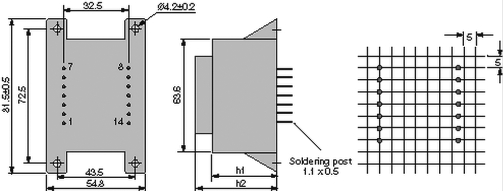 Transformer: encapsulated; 30VA; 230VAC; 7.5V; 7.5V; 2000mA; 2000mA
