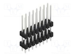 Connector: pin strips; pin header; male; PIN: 16; 2.54mm; THT; 2x8