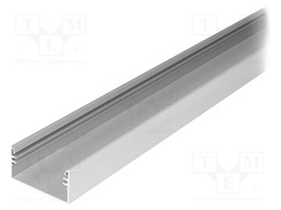 Profiles for LED modules; surface; natural; L: 2m; aluminium