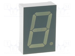 Display: LED; 7-segment; 25.4mm; 1"; No.char: 1; green; 52÷95mcd