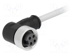 Plug; 7/8"; 3m; female; PIN: 4; angled 90°; with lead; PVC