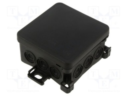 Enclosure: junction box; X: 75mm; Y: 40mm; Z: 75mm; IP54; black