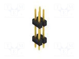 Connector: pin strips; pin header; male; PIN: 4; 2.54mm; THT; 2x2