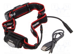 Torch: LED headtorch; 6 operating modes; IP64; strap,USB C cable
