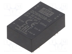 Converter: DC/DC; 3W; Uin: 18÷36V; Uout: 12VDC; Uout2: -12VDC; DIP24