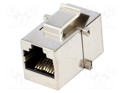 Coupler; Cat: 5e; shielded; Layout: 8p8c; RJ45 socket,both sides