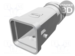 Enclosure: for Han connectors; Han; size 3A; for cable; for latch