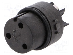 Connector: circular; female; PIN: 3; 10A; 250V; 1mm2